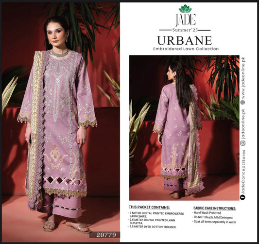 Jade Summer ’25 Urbane – Embroidered Lawn Suit (20779)