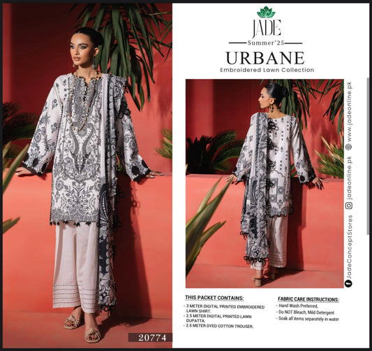 Jade Summer ’25 Urbane – Embroidered Lawn Suit (20774)