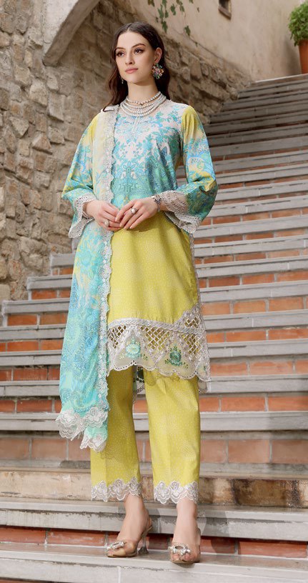 Charizma AKS Summer Lawn ’25 – Embroidered 3-Piece Suit (AK5-01)