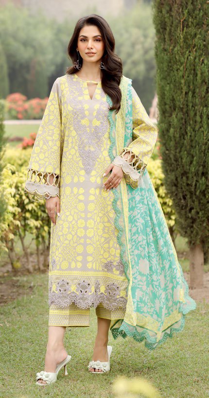 Charizma AKS Summer Lawn ’25 – Embroidered 3-Piece Suit (AK5-03)